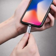Кабель HOCO U40A magnetic adsorption lightning charging cable - Metal Gray