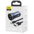 Автомобильное ЗУ Baseus Golden Contactor Pro Dual Quick Charger Car Charger U+C 40W With Baseus Simple wiring USB For Type-C 5 - Dark Gray (TZCCJD-0G) Автомобильное ЗУ Baseus Golden Contactor Pro Dual Quick Charger Car Charger U+C 40W With Baseus Simple wiring USB For Type-C 5 - Dark Gray (TZCCJD-0G)