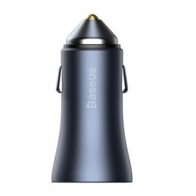 Автомобильное ЗУ Baseus Golden Contactor Pro Dual Quick Charger Car Charger U+C 40W With Baseus Simple wiring USB For Type-C 5 - Dark Gray (TZCCJD-0G) Автомобильное ЗУ Baseus Golden Contactor Pro Dual Quick Charger Car Charger U+C 40W With Baseus Simple wiring USB For Type-C 5 - Dark Gray (TZCCJD-0G)