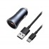 Автомобильное ЗУ Baseus Golden Contactor Pro Dual Quick Charger Car Charger U+C 40W With Baseus Simple wiring USB For Type-C 5 - Dark Gray (TZCCJD-0G) Автомобильное ЗУ Baseus Golden Contactor Pro Dual Quick Charger Car Charger U+C 40W With Baseus Simple wiring USB For Type-C 5 - Dark Gray (TZCCJD-0G)