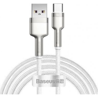 Кабель Baseus Cafule Series Metal Data Cable USB to Type-C 66W 2m - White (CAKF000202) Кабель Baseus Cafule Series Metal Data Cable USB to Type-C 66W 2m - White (CAKF000202)