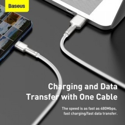 Кабель Baseus Cafule Series Metal Data Cable USB to Type-C 66W 2m - White (CAKF000202) Кабель Baseus Cafule Series Metal Data Cable USB to Type-C 66W 2m - White (CAKF000202)