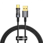 Кабель Baseus Explorer Series Auto Power-Off Fast Charging Data Cable USB to Type-C 100W 2m - Black (CATS000301)