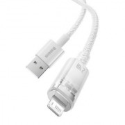 Кабель BASEUS explorer series fast charging cable with smart temperature control USB to IP 2.4a 1m - White (CATS010002)