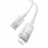 Кабель BASEUS explorer series fast charging cable with smart temperature control USB to IP 2.4a 1m - White (CATS010002) Кабель BASEUS explorer series fast charging cable with smart temperature control USB to IP 2.4a 1m - White (CATS010002)