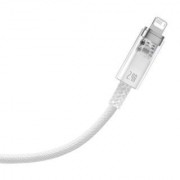 Кабель BASEUS explorer series fast charging cable with smart temperature control USB to IP 2.4a 1m - White (CATS010002)