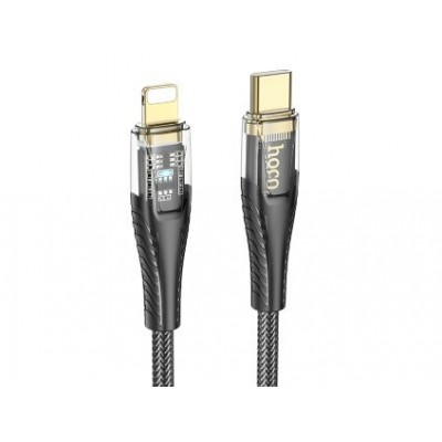 Кабель Hoco U121 Gold standard Transparent discovery edition PD charging data cable IP - Черный Кабель Hoco U121 Gold standard Transparent discovery edition PD charging data cable IP - Черный