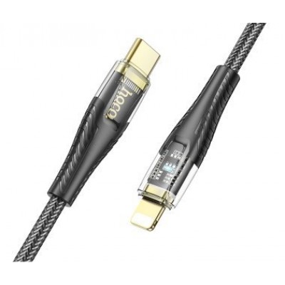 Кабель Hoco U121 Gold standard Transparent discovery edition PD charging data cable IP - Черный Кабель Hoco U121 Gold standard Transparent discovery edition PD charging data cable IP - Черный