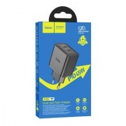 Зарядное устройство Hoco N35 streamer dual-port PD45W (2C) charger (EU) - Black