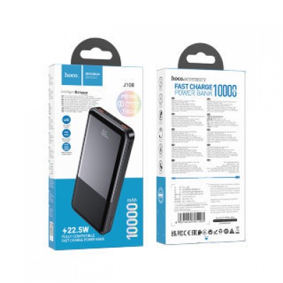Power Bank HOCO J108 Universe 22.5W fully compatible (10000mAh) - Black Power Bank HOCO J108 Universe 22.5W fully compatible (10000mAh) - Black