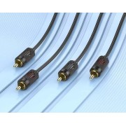 Аудиокабель Hoco UPA29 dual RCA red and white double lotus audio cable - Черный