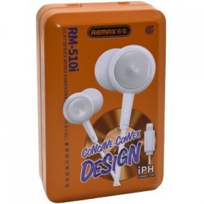 Наушники Remax siley series IPH Wired earphone for music & call RM-510i - White Наушники Remax siley series IPH Wired earphone for music & call RM-510i - White