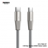 Кабель Remax Infinity series 100W zinc alloy braided fast charging data cable RC-C106 C-C - Silver-Gray Кабель Remax Infinity series 100W zinc alloy braided fast charging data cable RC-C106 C-C - Silver-Gray