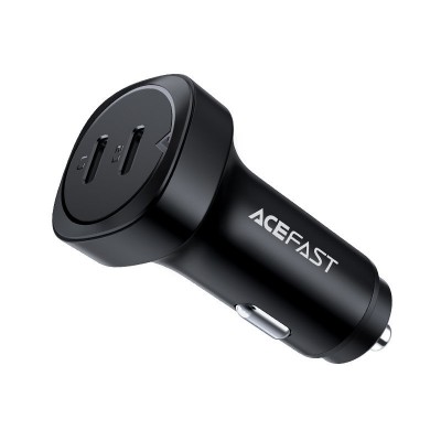Автомобильное зарядное устройство Acefast B2 72W dual USB-C - Black Автомобильное зарядное устройство Acefast B2 72W dual USB-C - Black