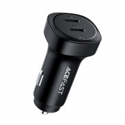 Автомобильное зарядное устройство Acefast B2 72W dual USB-C - Black