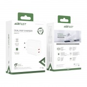 Сетевой адаптер Acefast A9 PD 40W (C+C) - White