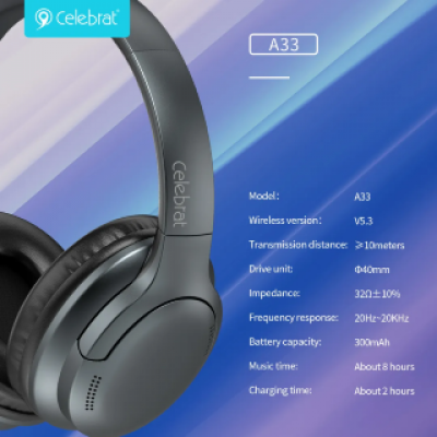 Наушники Celebrat A33 (ANC) - black Наушники Celebrat A33 (ANC) - black