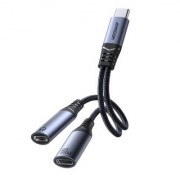 Аудиоконвертер Joyroom SY-C03 Audio-Transfer Series 2-in-1 Audio Adapter (Type-C to Dual Type-C) - Black