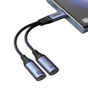 Аудиоконвертер Joyroom SY-C03 Audio-Transfer Series 2-in-1 Audio Adapter (Type-C to Dual Type-C) - Black