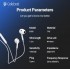 Наушники Celebrat E400 Wired Earphones that Compatible With IP15 - White Наушники Celebrat E400 Wired Earphones that Compatible With IP15 - White