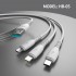 Кабель Celebrat HB-05 3-in-1 Charging Data Cable 1.2mm - White Кабель Celebrat HB-05 3-in-1 Charging Data Cable 1.2mm - White