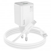 Зарядка Hoco N41 Almighty PD20W+QC3.0 Charger Set (Type-c to Type-c)(EU) - White
