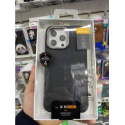 Чехол ILEX Hope series carbon+magsafe for IP 15 pro - Gray/Black