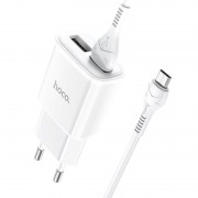 Зарядка hoco C88A Star round dual port charger set (Micro) (EU) - Белый