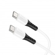 Кабель Hoco X82 Type-C to Type-C 60W silicone charging data cable - White