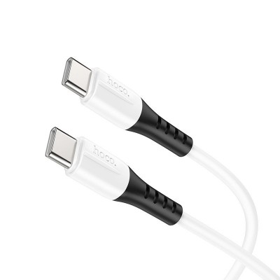 Кабель Hoco X82 Type-C to Type-C 60W silicone charging data cable - White Кабель Hoco X82 Type-C to Type-C 60W silicone charging data cable - White