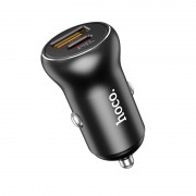 Автомобильное ЗУ hoco NZ5 Smooth road PD30W+QC3.0 car charger - Black