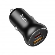 Автомобильное ЗУ hoco NZ5 Smooth road PD30W+QC3.0 car charger - Black