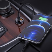 Автомобильное ЗУ hoco NZ5 Smooth road PD30W+QC3.0 car charger - Black