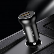 Автомобильное ЗУ hoco NZ5 Smooth road PD30W+QC3.0 car charger - Black