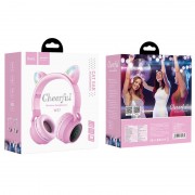 Наушники hoco W27 Cat ear wireless headphones - Pink