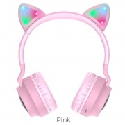Наушники hoco W27 Cat ear wireless headphones - Pink