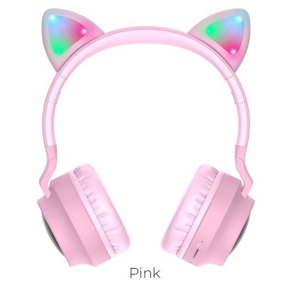 Наушники hoco W27 Cat ear wireless headphones - Pink Наушники hoco W27 Cat ear wireless headphones - Pink