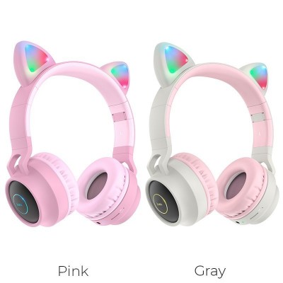 Наушники hoco W27 Cat ear wireless headphones - Pink Наушники hoco W27 Cat ear wireless headphones - Pink