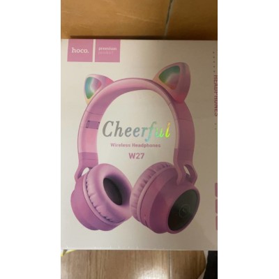Наушники hoco W27 Cat ear wireless headphones - Pink Наушники hoco W27 Cat ear wireless headphones - Pink