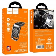 Автомобильный держатель hoco CA74 Universe air outlet magnetic car holder - Black/Metal Gray