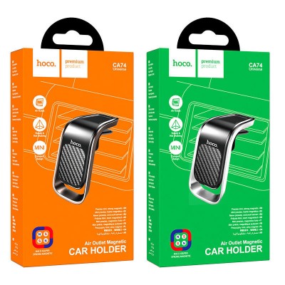 Автомобильный держатель hoco CA74 Universe air outlet magnetic car holder - Black/Metal Gray Автомобильный держатель hoco CA74 Universe air outlet magnetic car holder - Black/Metal Gray