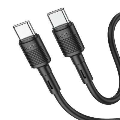 Кабель Hoco X83 Type-C to Type-C Victory 60W charging data cable - Black Кабель Hoco X83 Type-C to Type-C Victory 60W charging data cable - Black