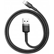 Кабель Baseus cafule Cable USB For lightning 1.5A 2M (CALKLF-CG1) - Gray+Black