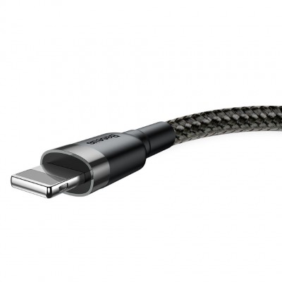 Кабель Baseus cafule Cable USB For lightning 1.5A 2M (CALKLF-CG1) - Gray+Black Кабель Baseus cafule Cable USB For lightning 1.5A 2M (CALKLF-CG1) - Gray+Black