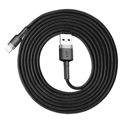 Кабель Baseus cafule Cable USB For lightning 1.5A 2M (CALKLF-CG1) - Gray+Black Кабель Baseus cafule Cable USB For lightning 1.5A 2M (CALKLF-CG1) - Gray+Black