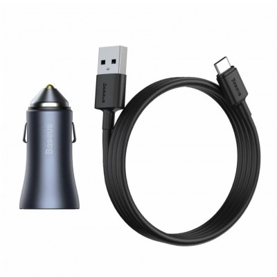 Автомобильное зарядное устройство Baseus U+U 40W (TZCCJD-A0G) - Dark Gray Автомобильное зарядное устройство Baseus U+U 40W (TZCCJD-A0G) - Dark Gray