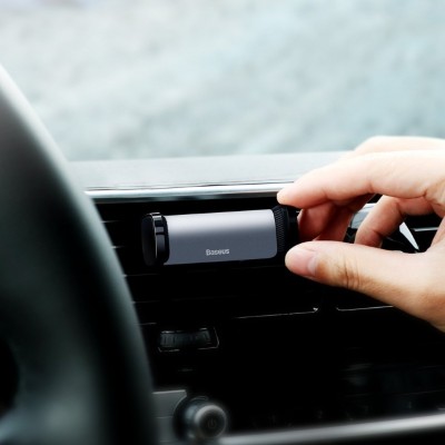 Автодержатель для телефона Baseus Steel Cannon Air Outlet Car Mount (SUGP-01) - Black Автодержатель для телефона Baseus Steel Cannon Air Outlet Car Mount (SUGP-01) - Black