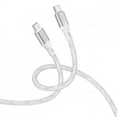 Кабель HOCO x98 crystal ice 60W silicone charging data cable type-c to type-c - Серый Кабель HOCO x98 crystal ice 60W silicone charging data cable type-c to type-c - Серый