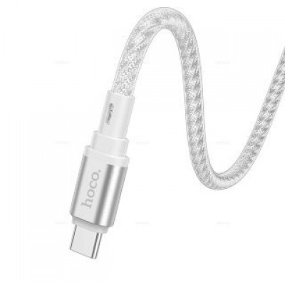 Кабель HOCO x98 crystal ice 60W silicone charging data cable type-c to type-c - Серый Кабель HOCO x98 crystal ice 60W silicone charging data cable type-c to type-c - Серый