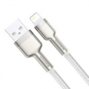 Кабель Baseus Cafule Series Metal Data Cable USB to IP 2.4A 2m - White (CALJK-B02)